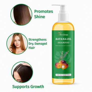 TryOnes BATANA OIL SHAMPOO with Rosemary Extract (Pack of 2)