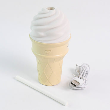 Ice Cream Cone Shape Air Freshener Humidifier (1pc  Cream Color)