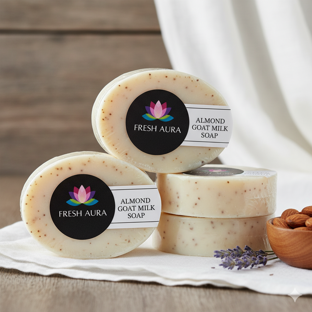 Fresh Aura - Almond & Goat Milk Soap (100 gm)