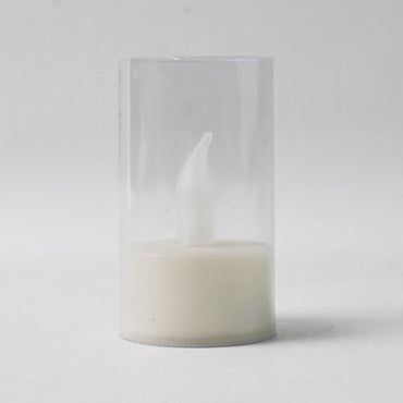 Flameless Candles With Transparent Plastic Covers Set Of 24 Pcs Led
