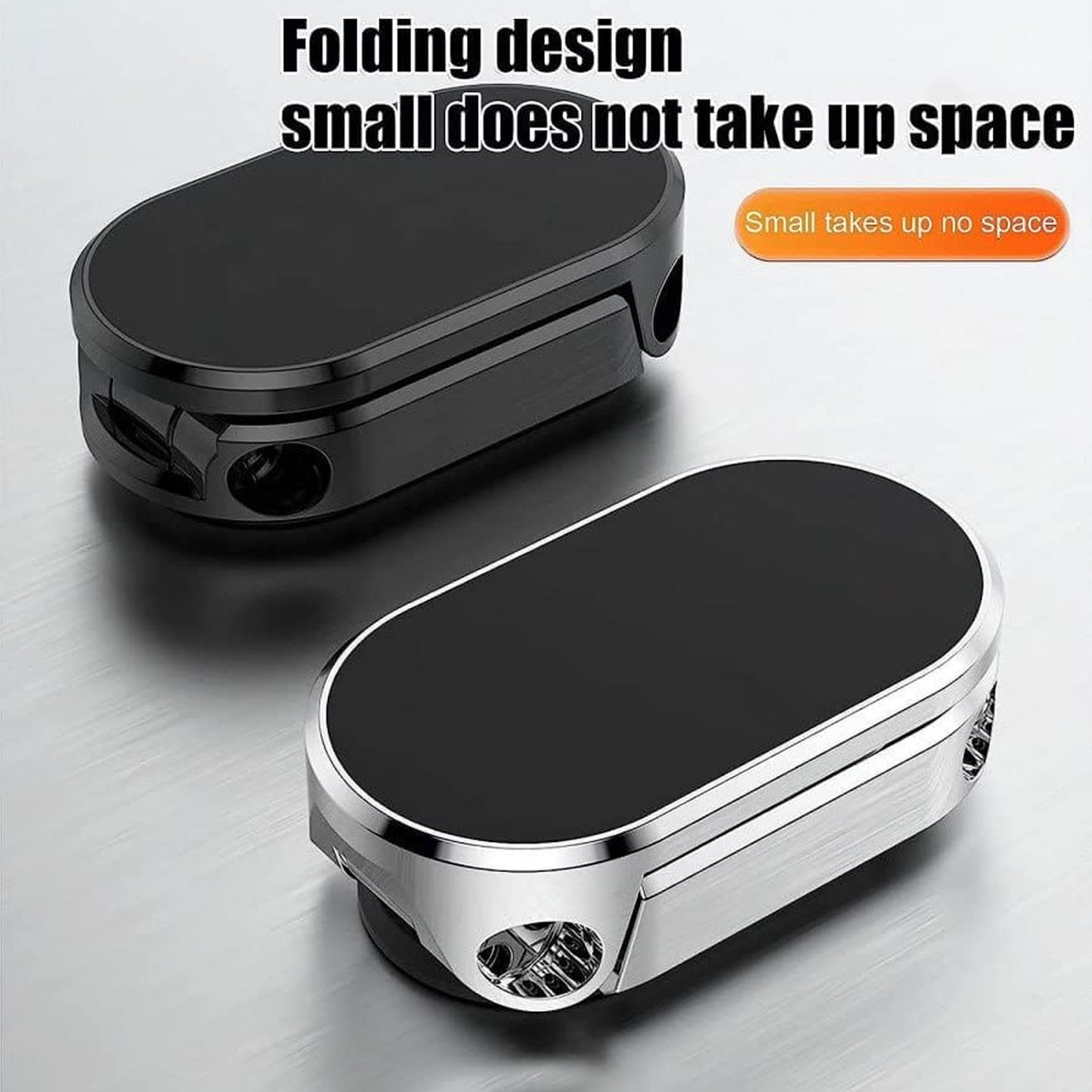360 Degree Rotating Magnetic Car Phone Holder Metal Folding Car Phone Holder New Alloy Folding Magnetic Car Phone Holder (Pack Of 1)