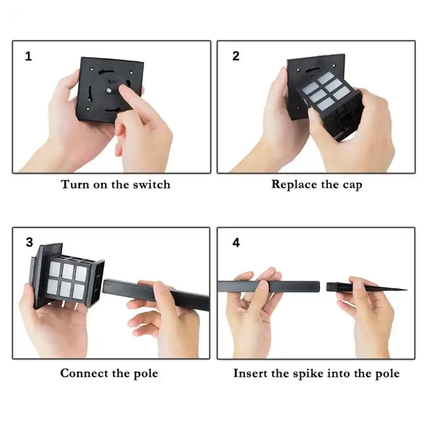 Big Solar Outdoor Lights 6 Pack Waterproof Solar Pathway Lights 10 Hrs Long-lasting Led Landscape Lighting Solar Garden Lights Solar Lights For Walkway Path Driveway Patio Yard  Lawn (6 Pc Set)