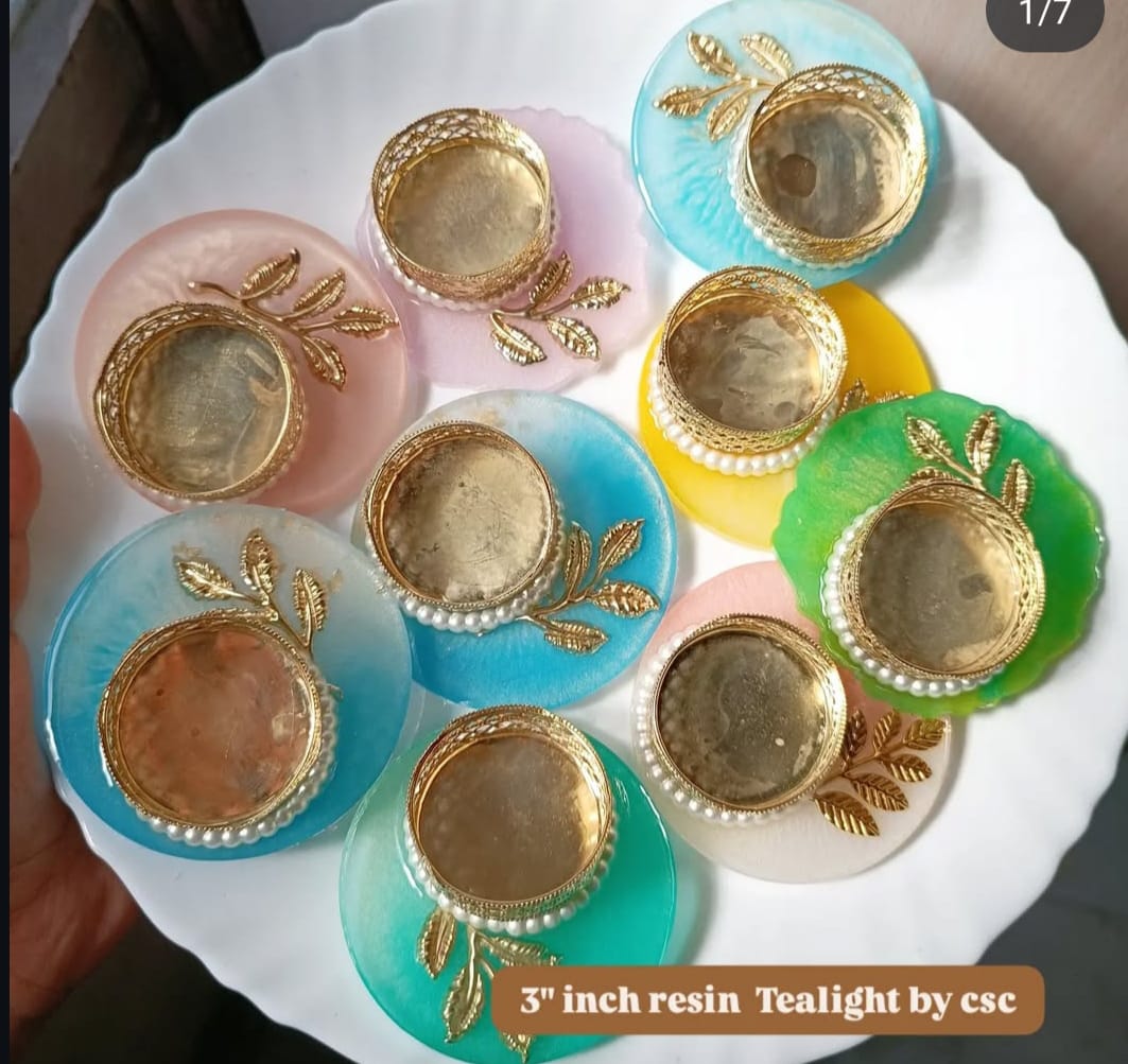 Tealight Resin Diyas - 1PC (3 INCH)