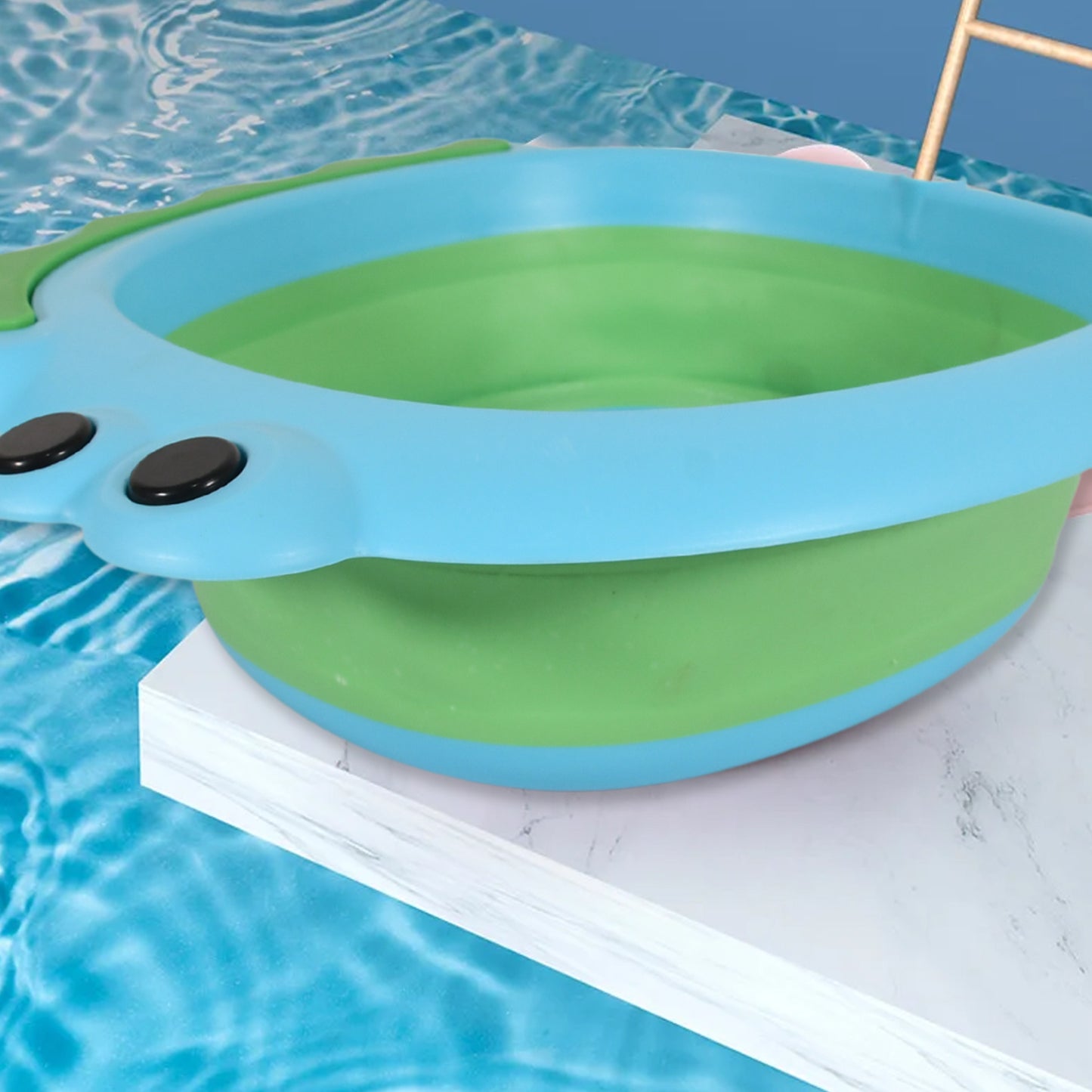 Frog Shape Wash Basin Space Saving Multi Function Foldable Baby Wash Basin Easy Clean Lightweight Thicken For Washing Face For Home (3331cm 1 Pc)