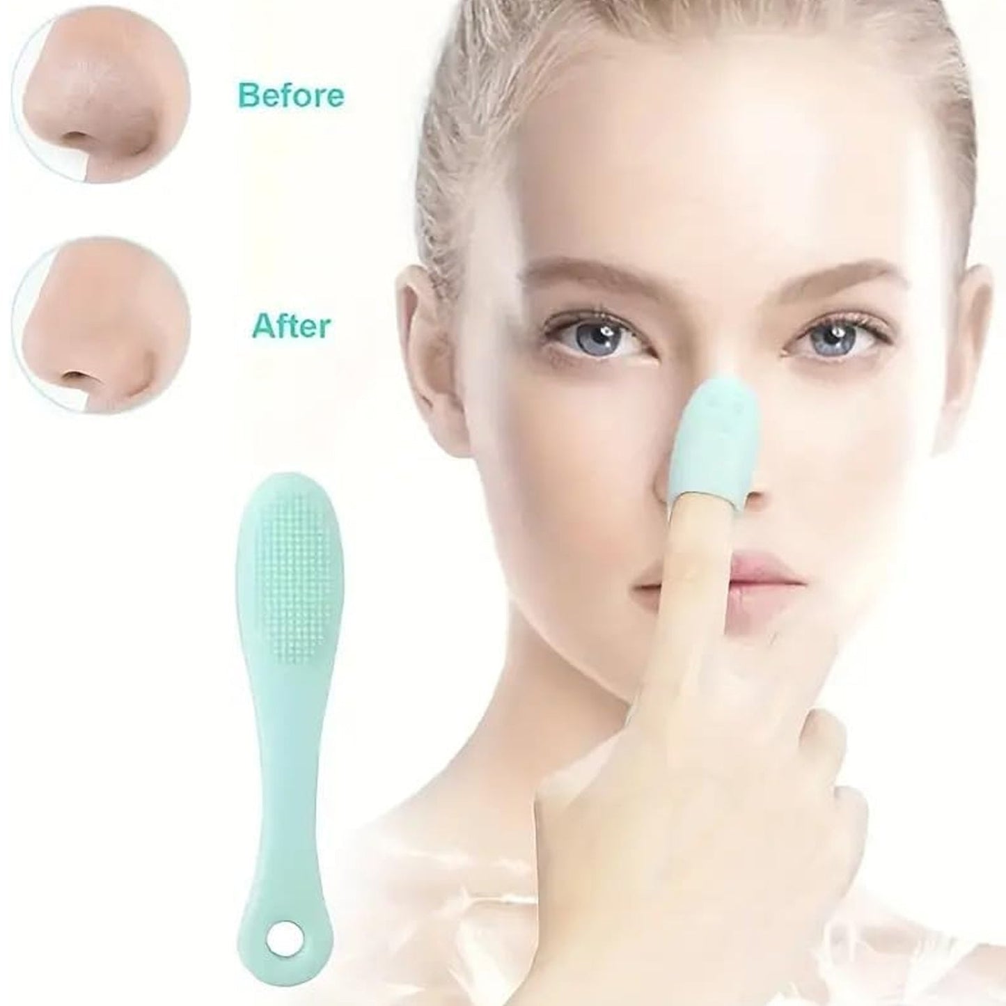 Silicone Makeup Cleaning Tool Finger Wash Face Scrubber Facial Cleansing Brush (1 Pc Mix Color)
