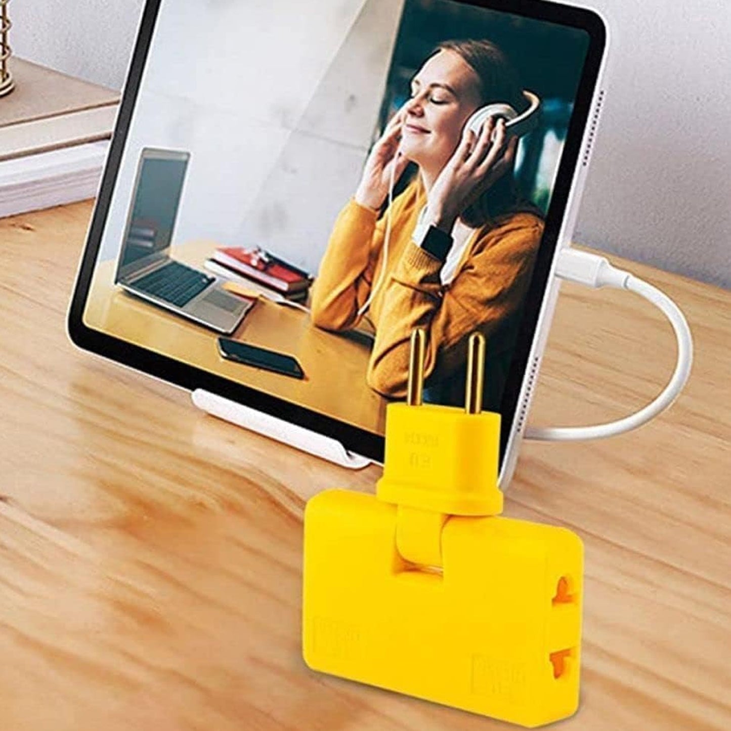 Wireless 3 In 1 Foldable Wall Plug Adapter Socket Converter (1 Pc)