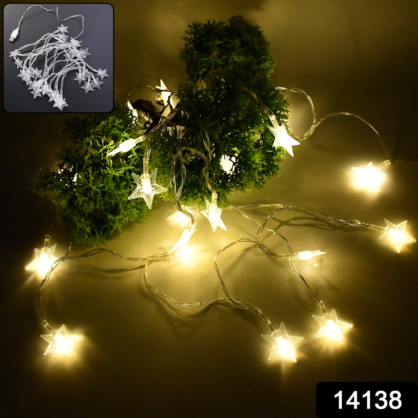 Usb Powered 20 Led Decorative Star String Fairy Lights