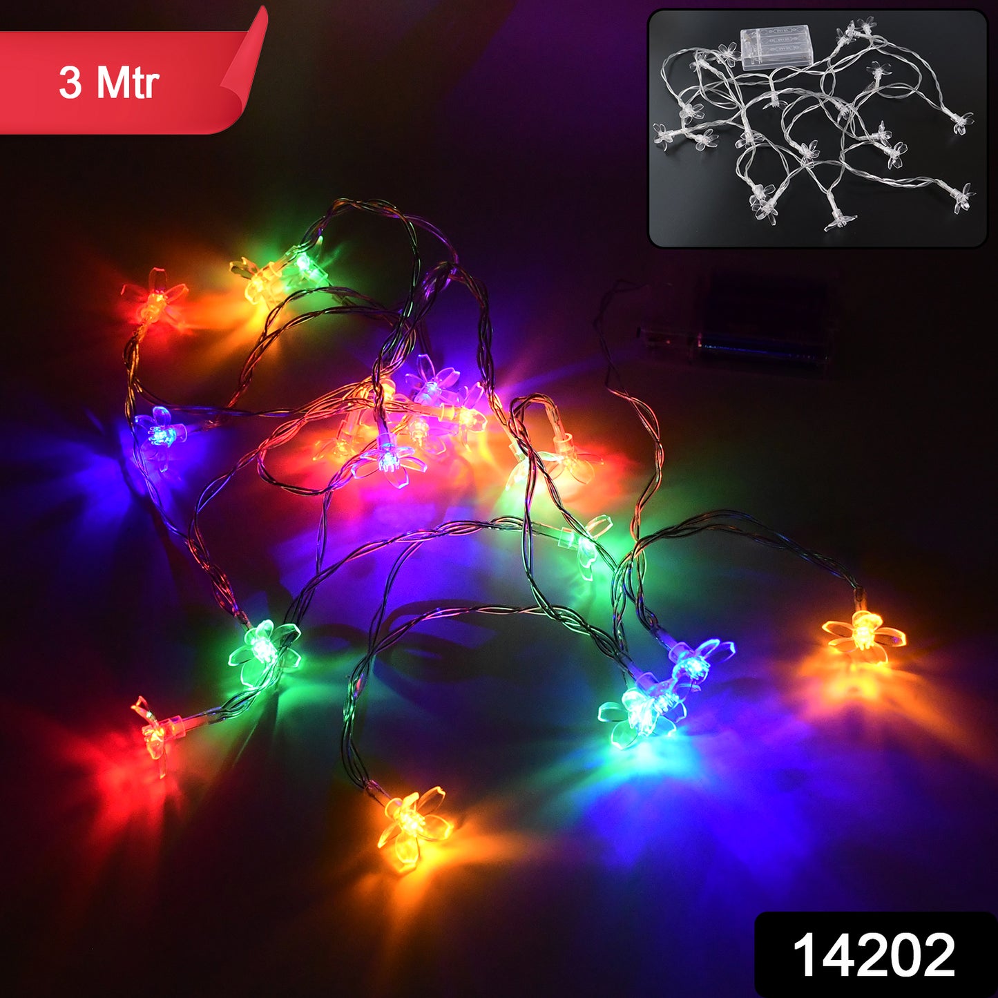 3 Meter Battery Operated Decorative Led Flower String Lights