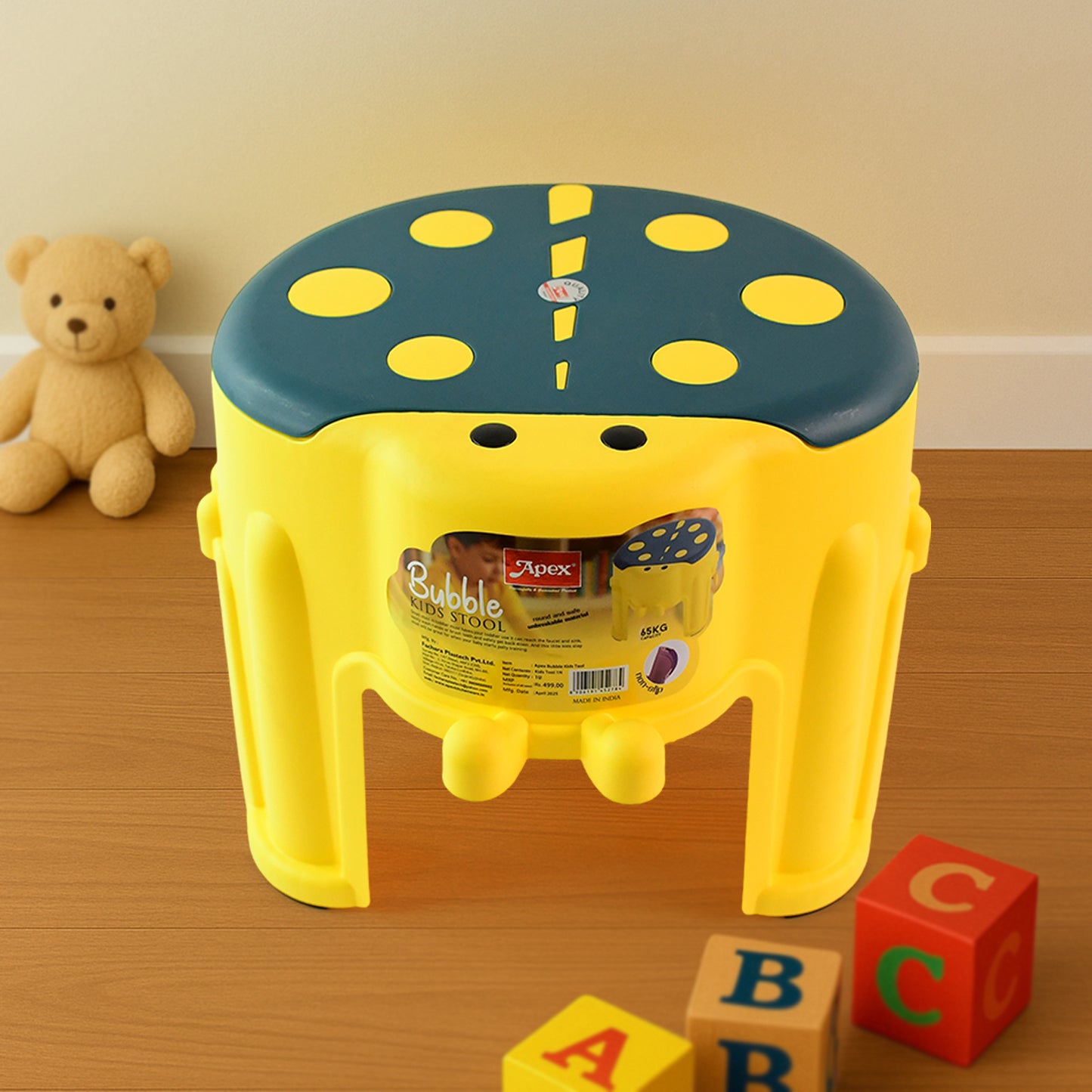 Apex Bubble Kids Stool  Durable Plastic Step Stool For Kids  (1 Pc)