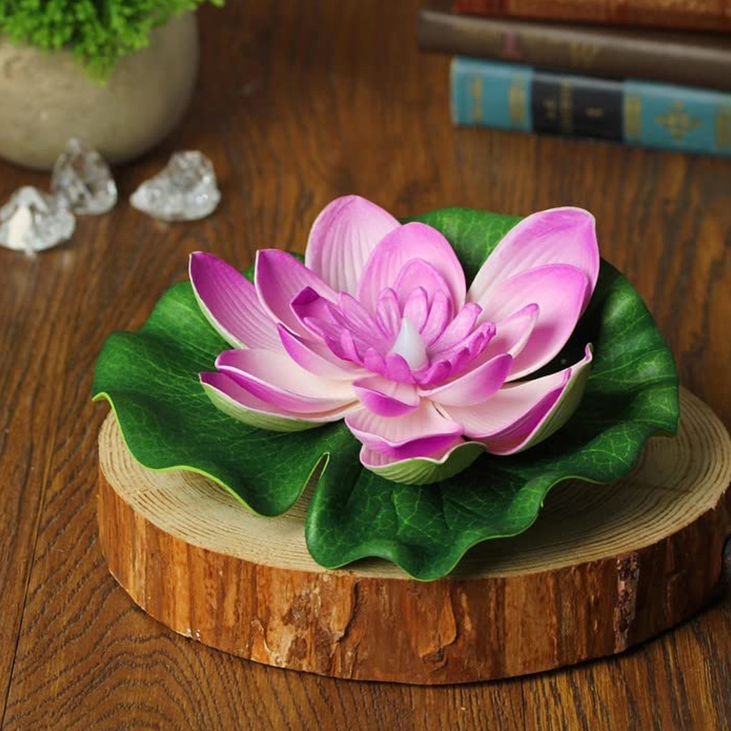 Water Floating Smokeless Candles Lotus Flowers Sensor Led Tealight For Outdoor And Indoor Decoration - Pack Of 6 Candle Candle (Pack Of 6)