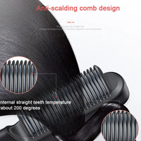 Hqt-909b Hair Straightener Used While Massaging Hair Scalps And Head.