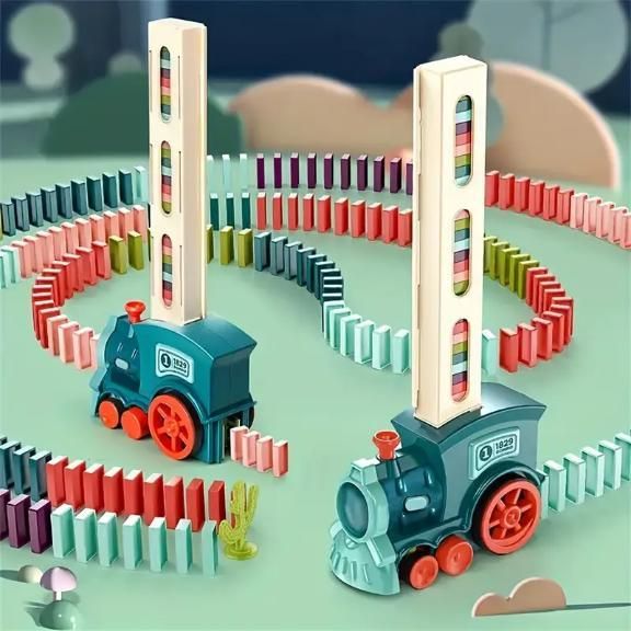 Train Toy Domino Set for Kids | BPA-Free Plastic with Sound Effects�