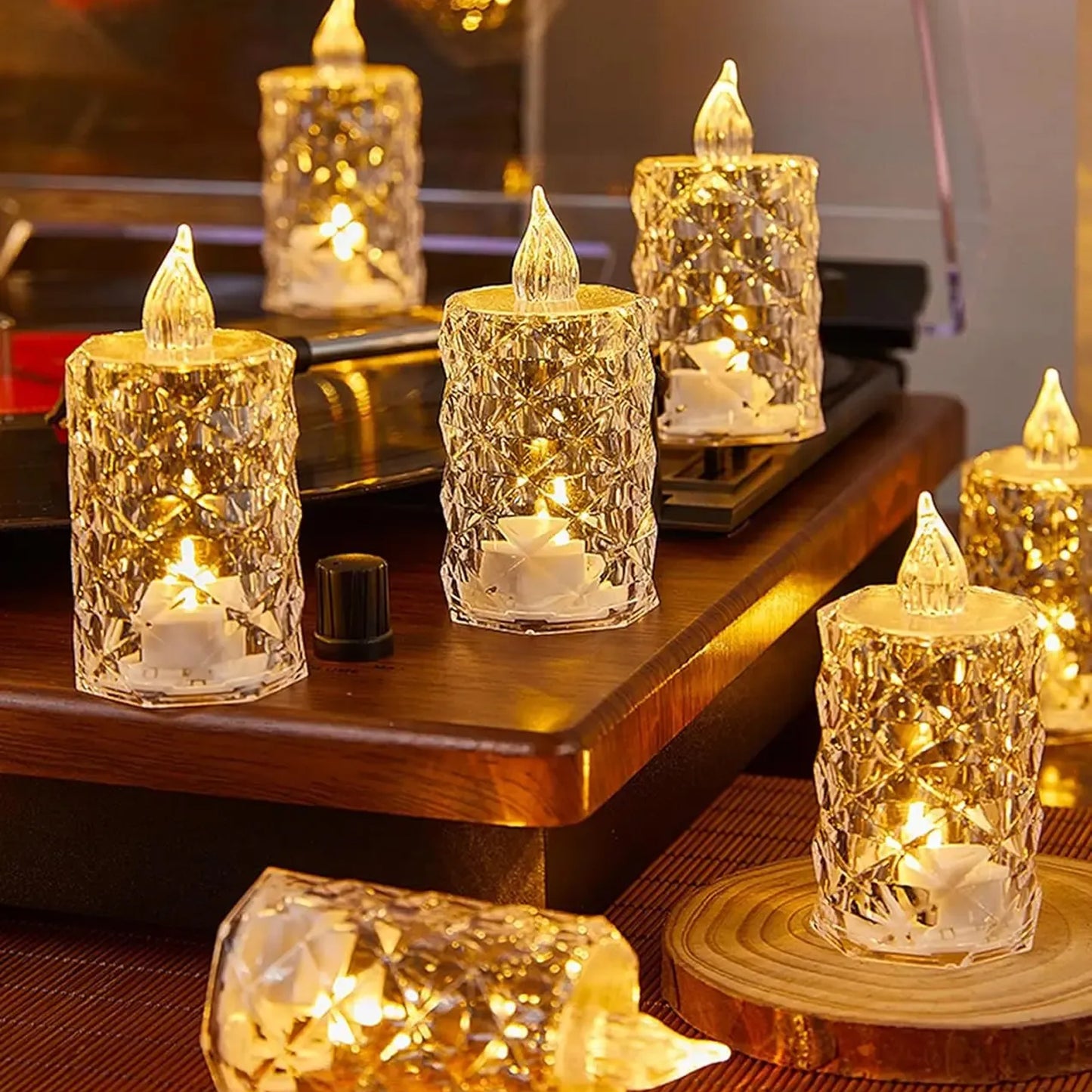 Flameless And Smokeless Decorative Candles Led Tea Light Diwali (24 Pcs Set)