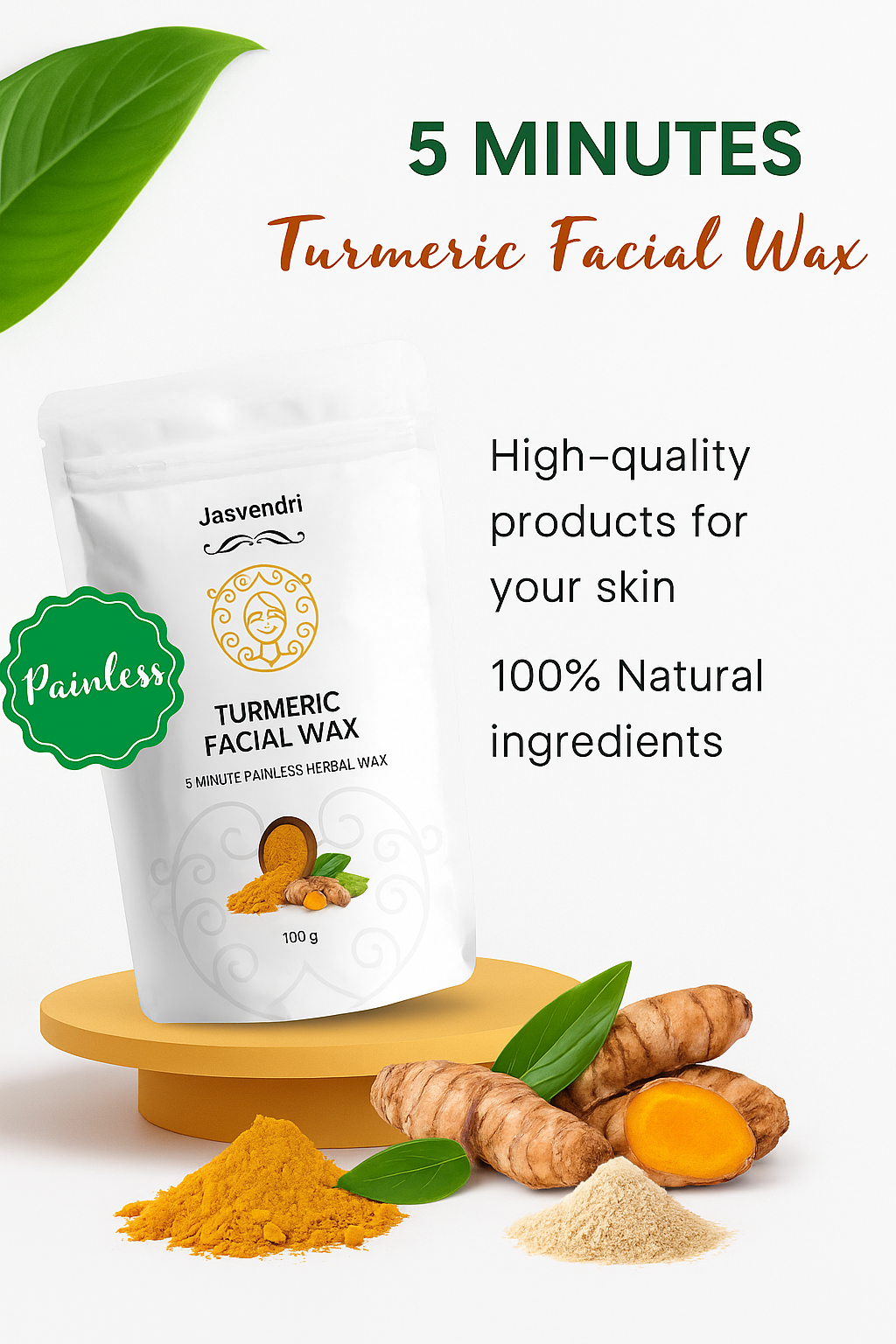 Turmeric Facial Wax Powder