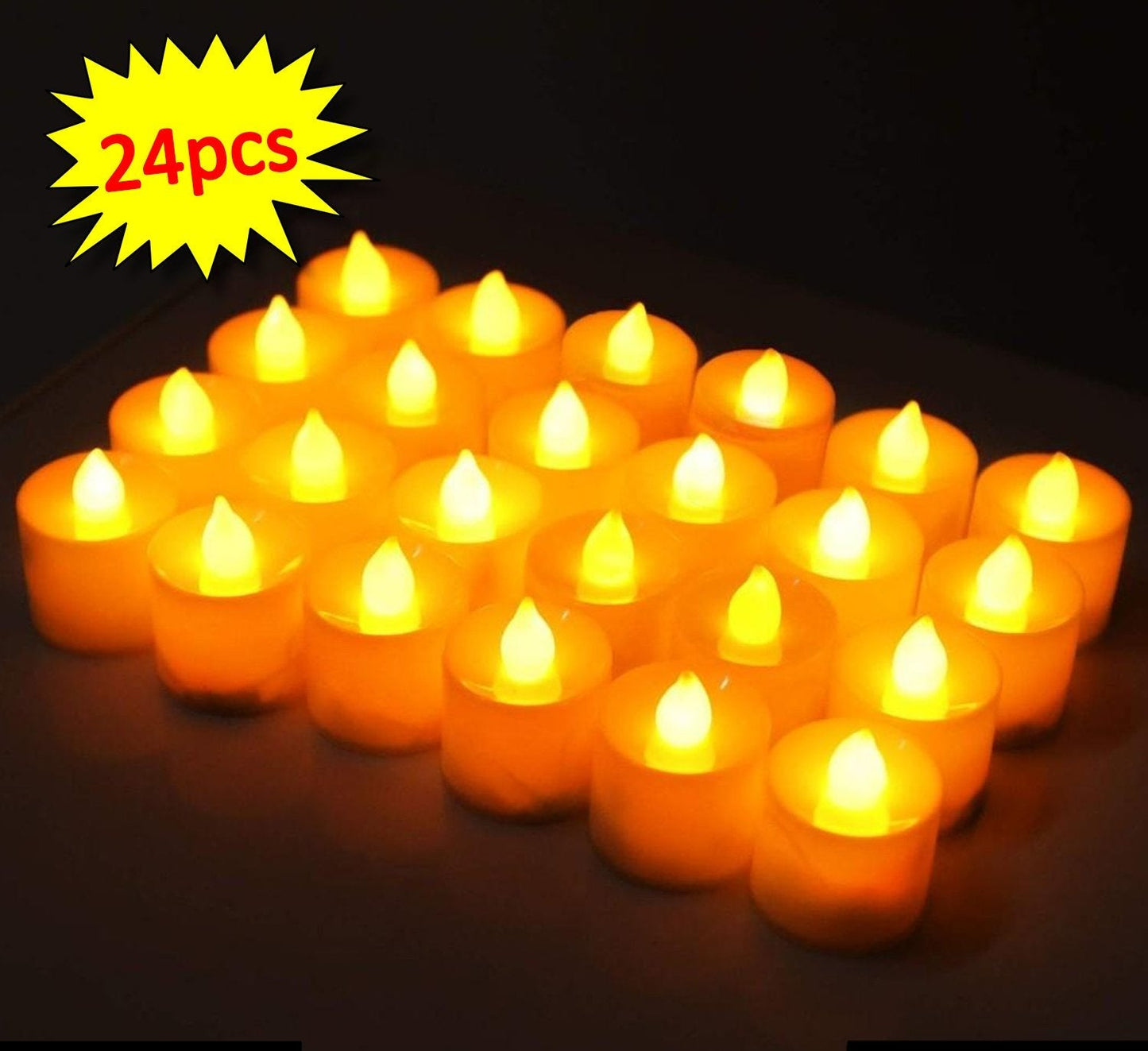 Festival Decorative - Led Tealight Candles (White 24 Pcs)