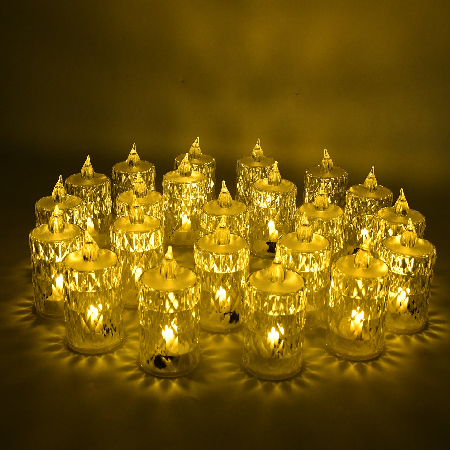 Flameless And Smokeless Decorative Candles Led Tea Light Diwali (24 Pcs Set)