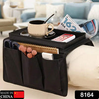 Sofa Arm Rest Hanging Storage Bag (Black)