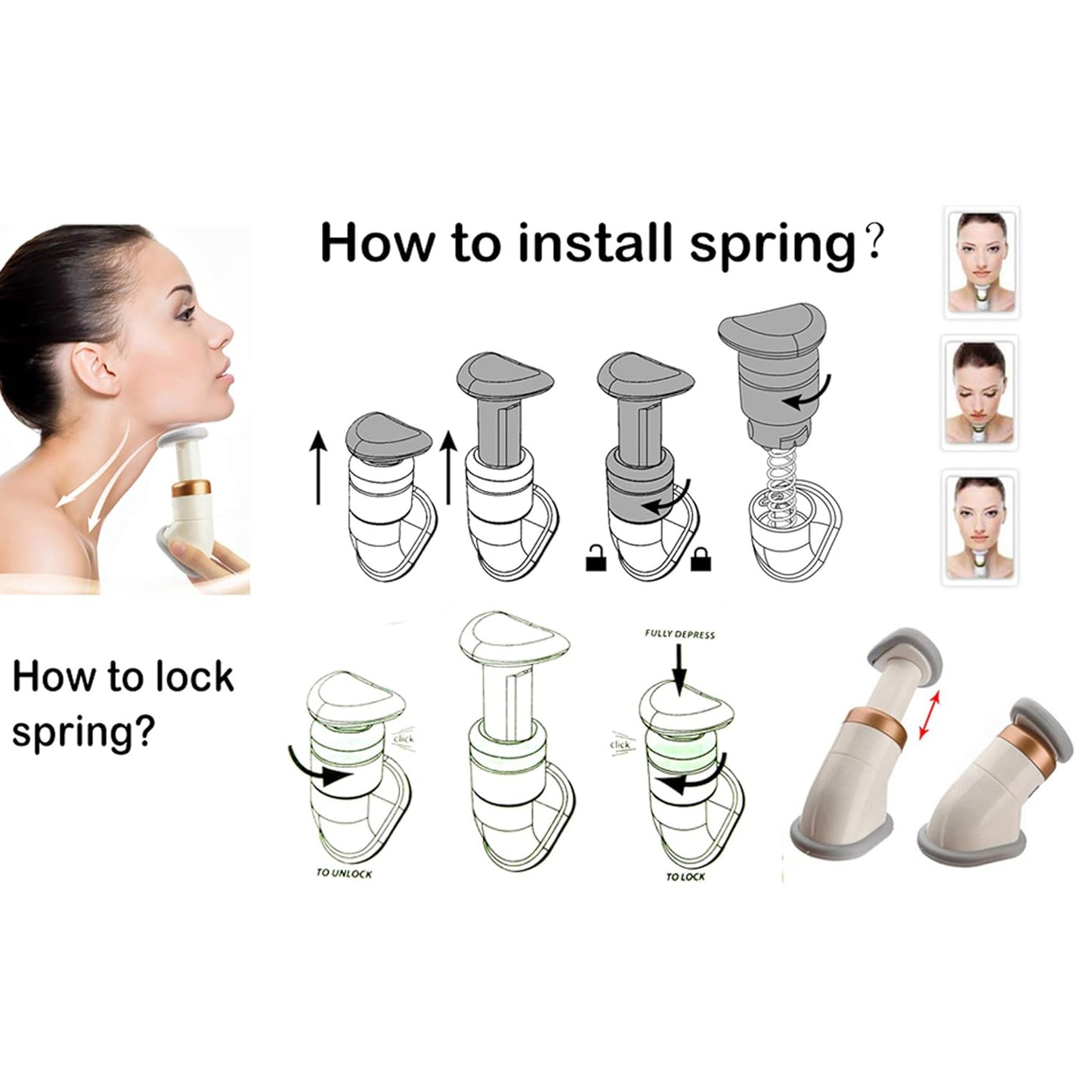 Massager For Men Women Double Chin Up Neckline Slimmer And Jawline Exerciser (1 Pc)