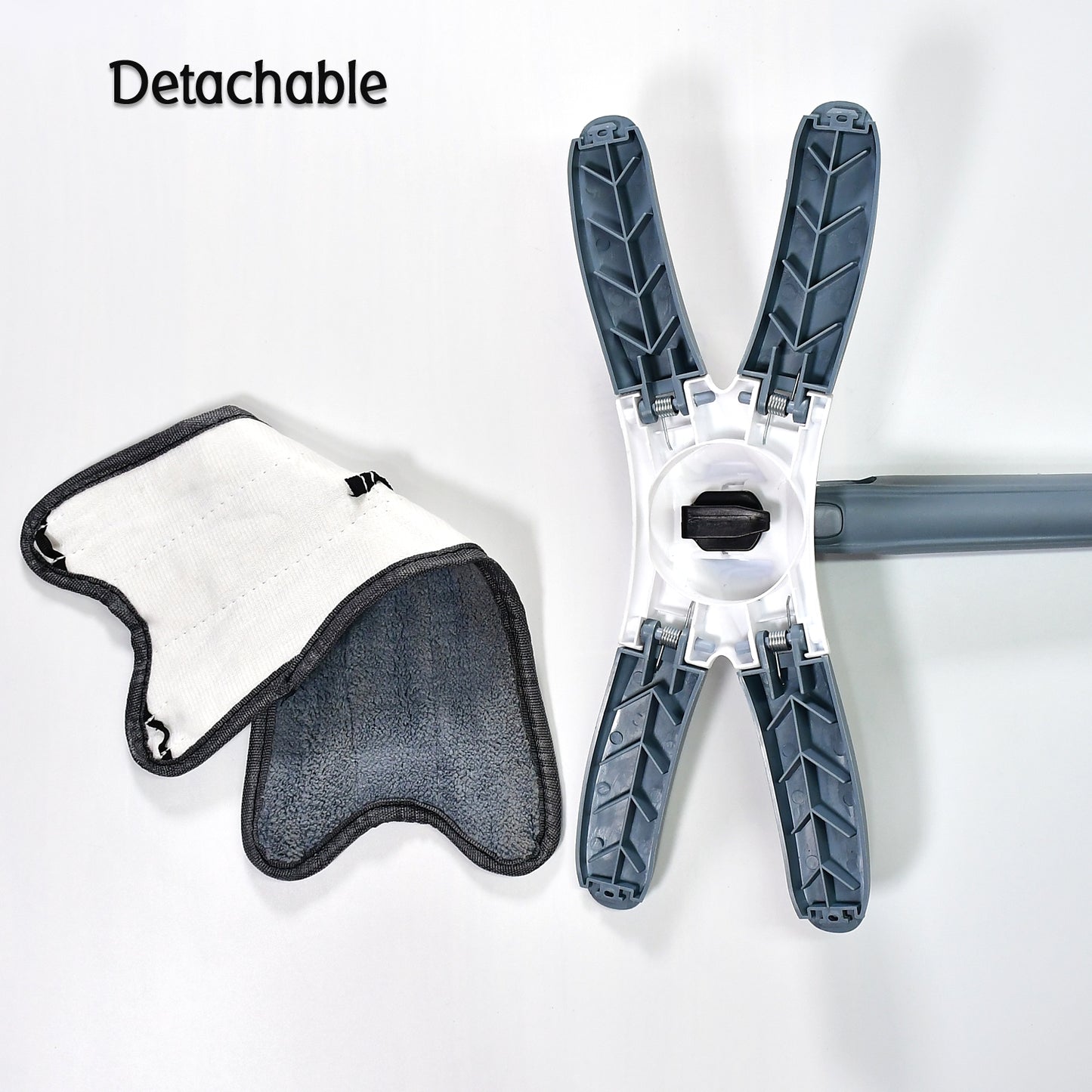 X Shape Mop Or Floor Cleaning Hands-free Squeeze Microfiber Flat Mop System 360 Flexible Head Wet And Dry Mop For Home Kitchen With 1 Super-absorbent Microfiber Pads.