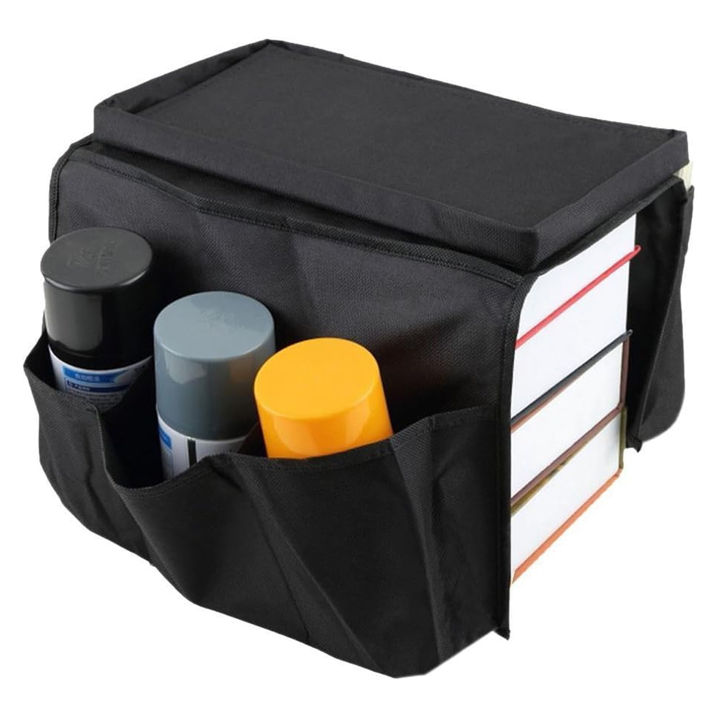 Sofa Arm Rest Hanging Storage Bag (Black)