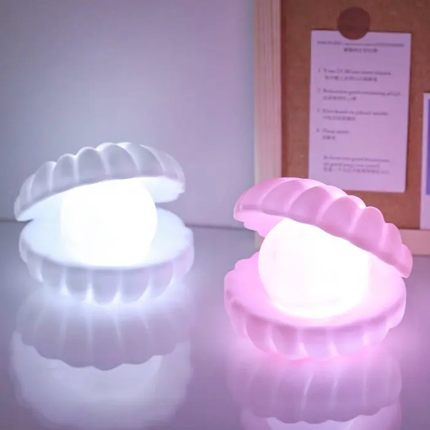 Pearl Shell Night Lamp Decorate Desk Lights Nursery Toy Lamp Led Pearl Shell Night Lights For Bedroom  Home