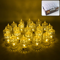 Flameless And Smokeless Decorative Candles Led Tea Light Diwali (24 Pcs Set)